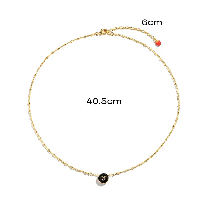 Collar con el signo del zodiaco en oro de 18 quilates