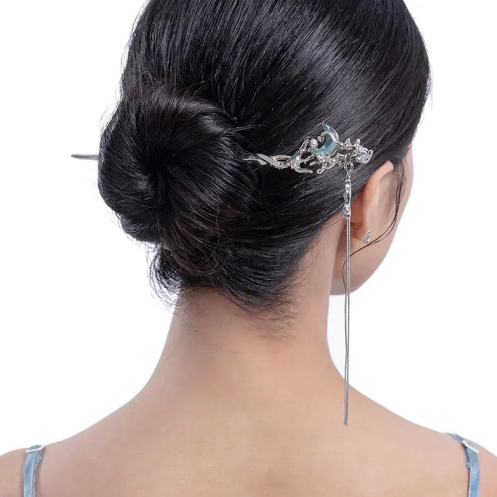 Grampo de Cabelo Lua Azul