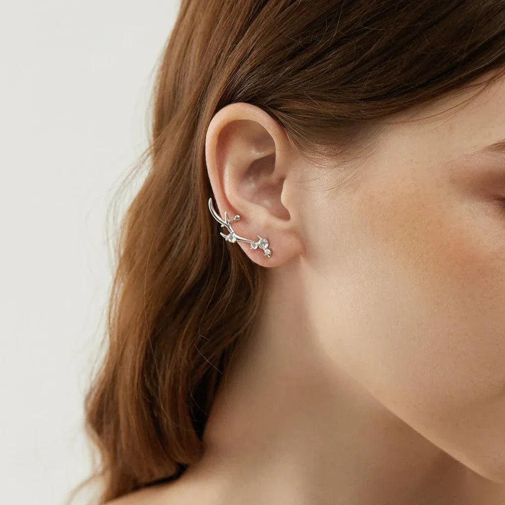 Par de Pendientes Reina del Bosque en Plata 925