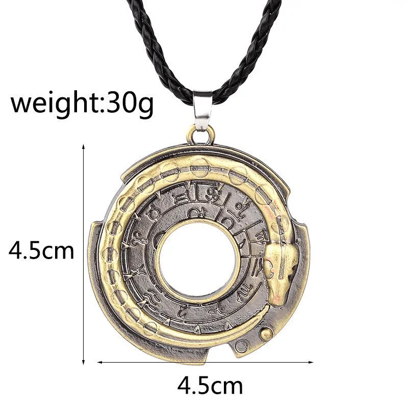 Amuleto em Couro - Ouroboros - Sundian