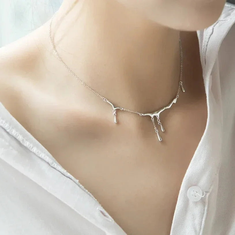 Collar de Plata Líquida en Plata de Ley 925 – Cadena de 40 cm