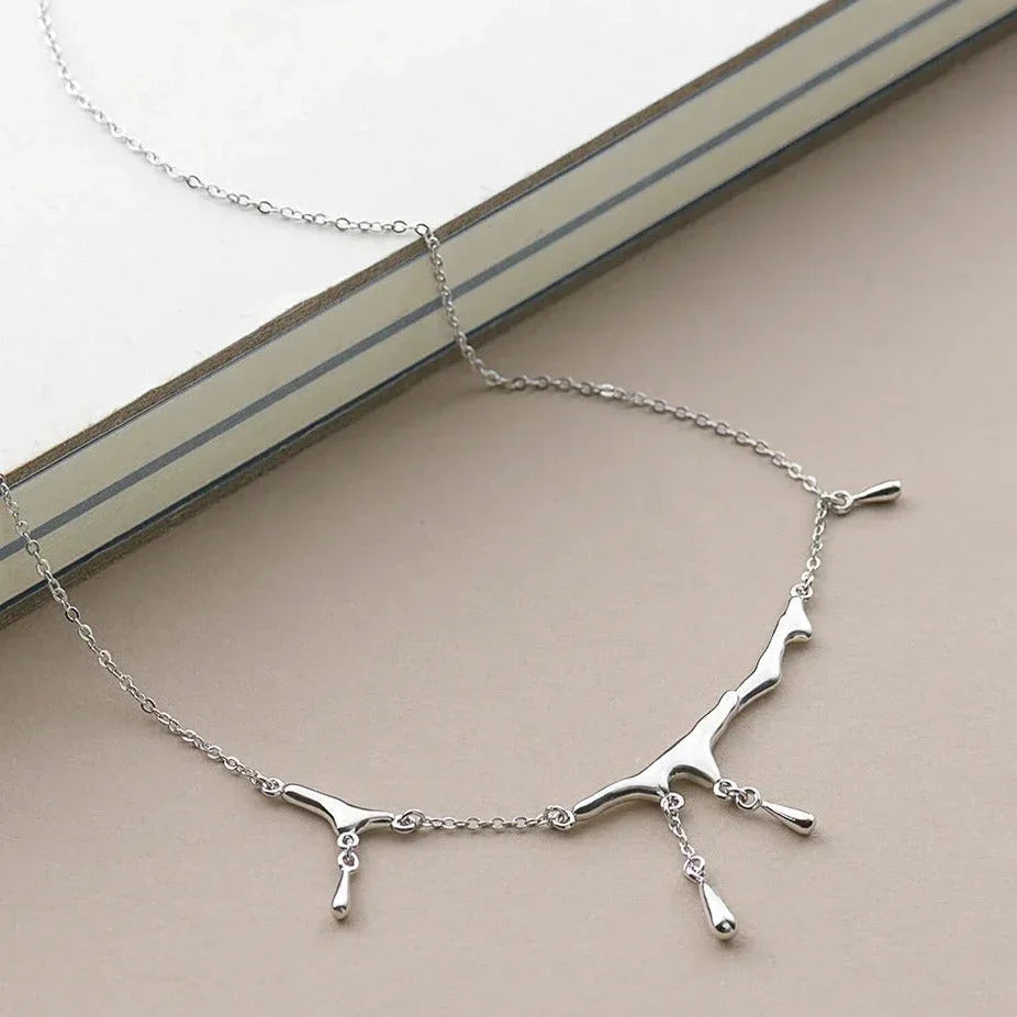 Collar de Plata Líquida en Plata de Ley 925 – Cadena de 40 cm