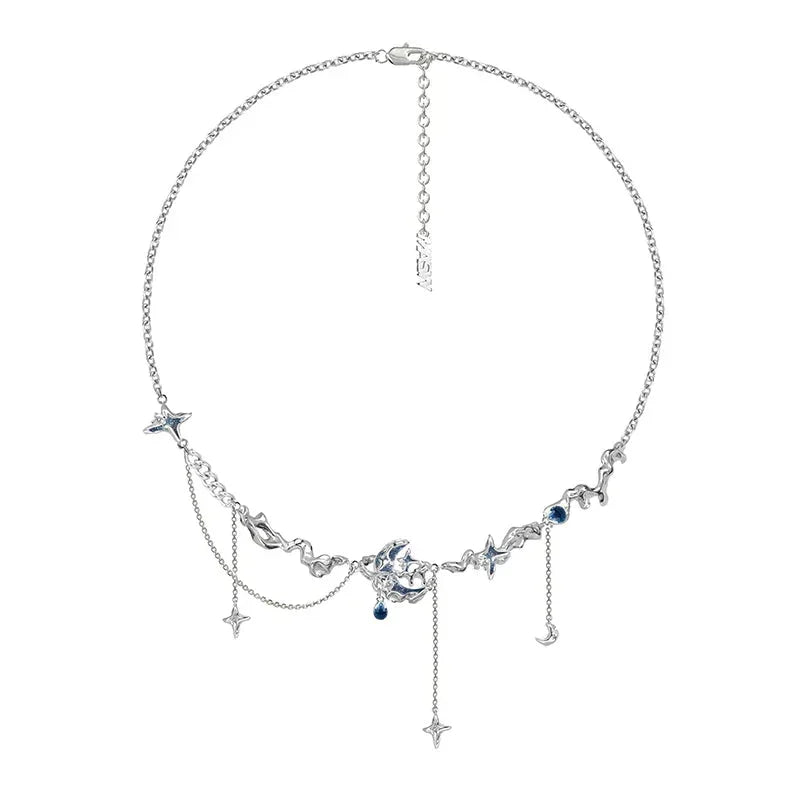 Collar Noche Estrellada en Plata 925 – Cadena de 40 cm