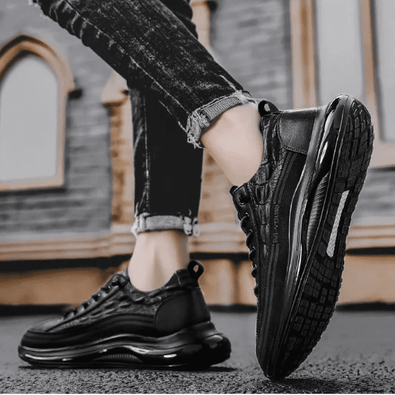 Tênis Masculino Estilo Couro De Crocodilo - Sundian - Sundian