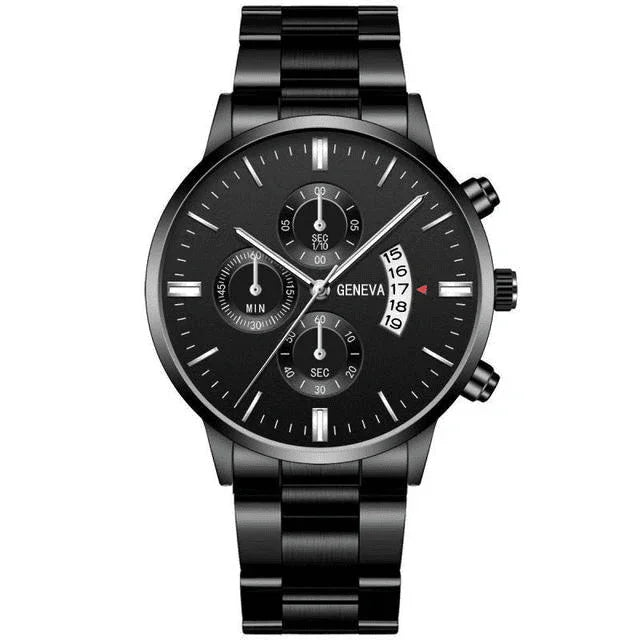 Men's Watch - Geneva Black