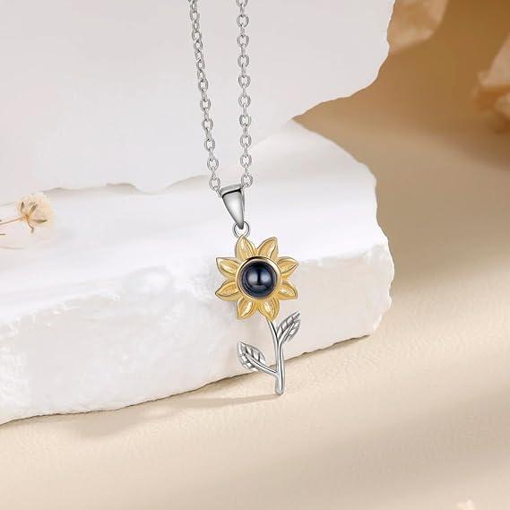 Girasol - Collar con foto personalizado