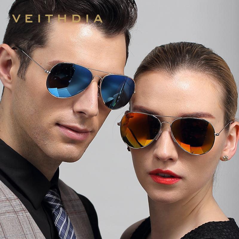 Óculos de Sol Unissex Veithdia Aviador Polarizado UV400 - Sundian - Sundian