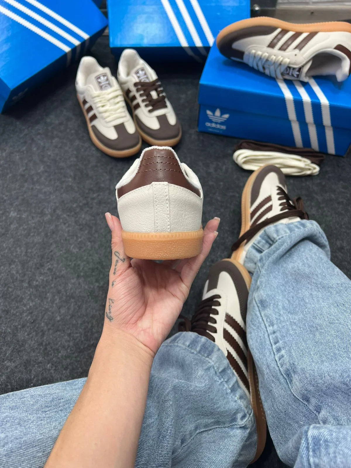 Adidas Samba OG Off White e Marrom - Sundian