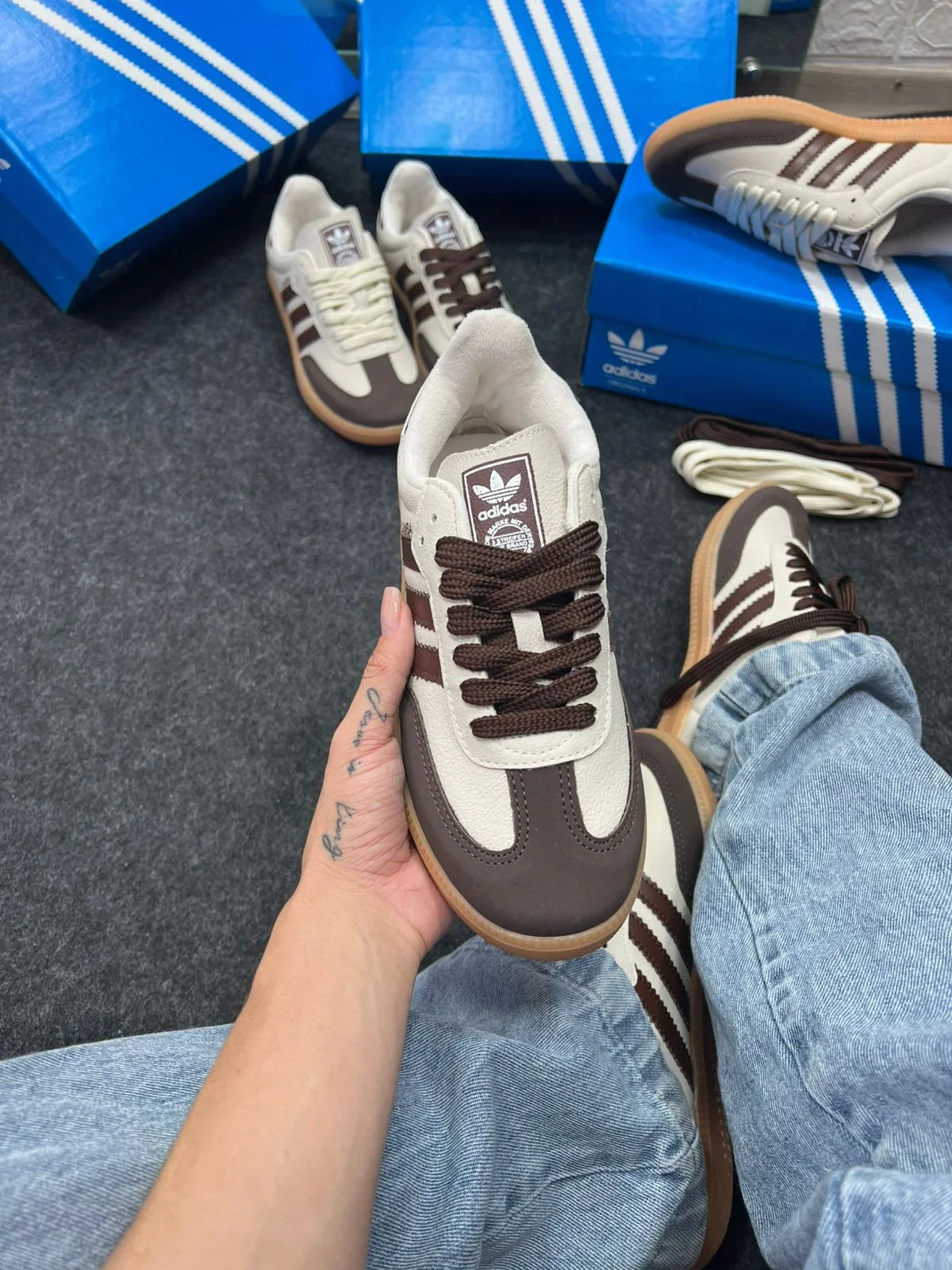 Adidas Samba OG Off White e Marrom - Sundian