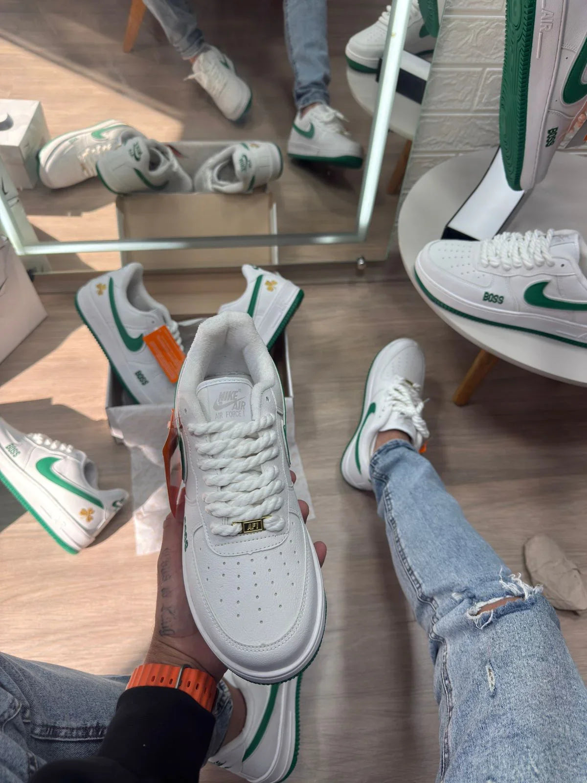 Air force Boss Branco Verde Premium - Sundian
