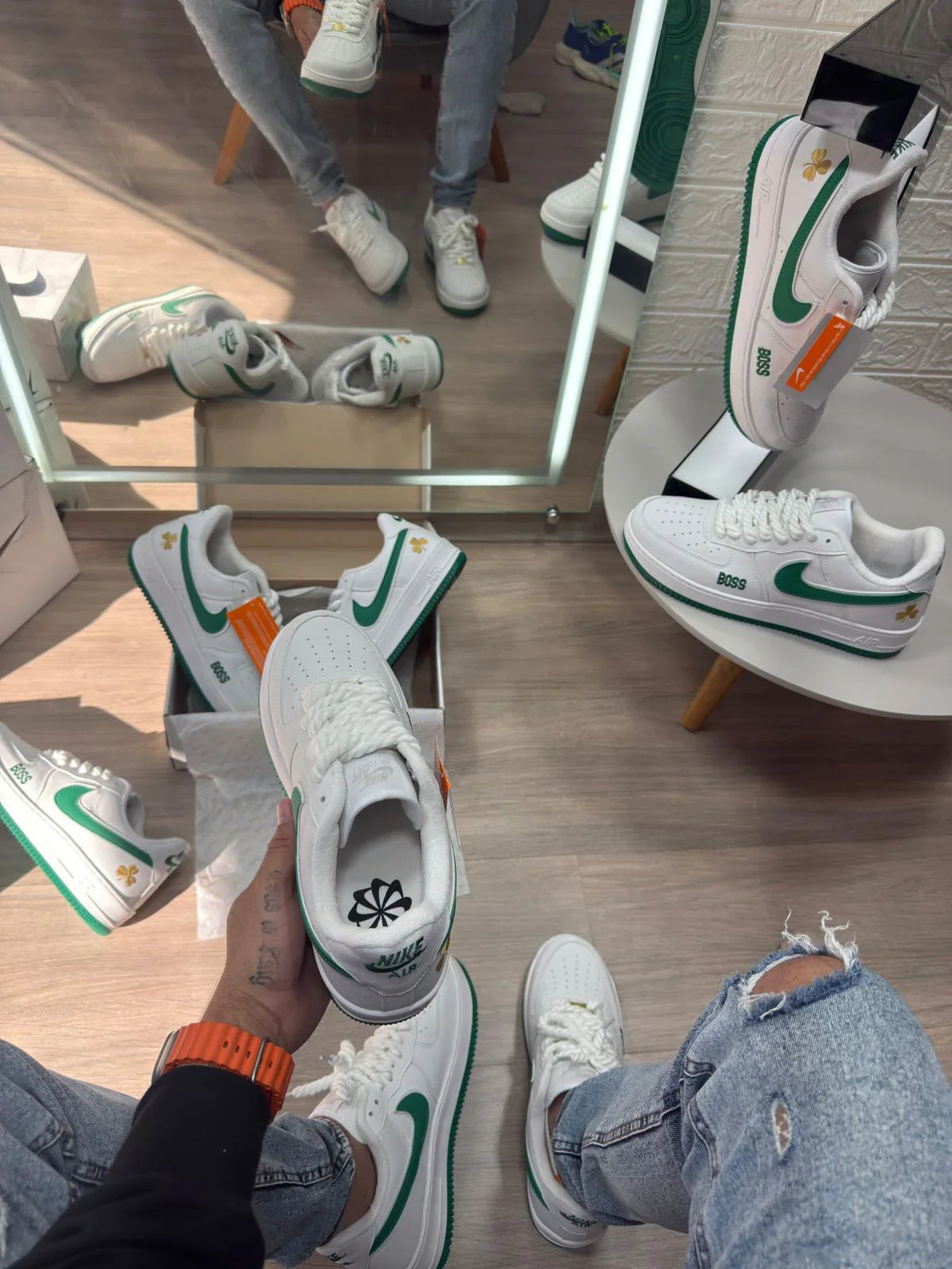 Air force Boss Branco Verde Premium - Sundian