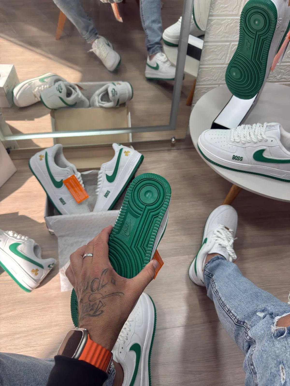 Air force Boss Branco Verde Premium - Sundian