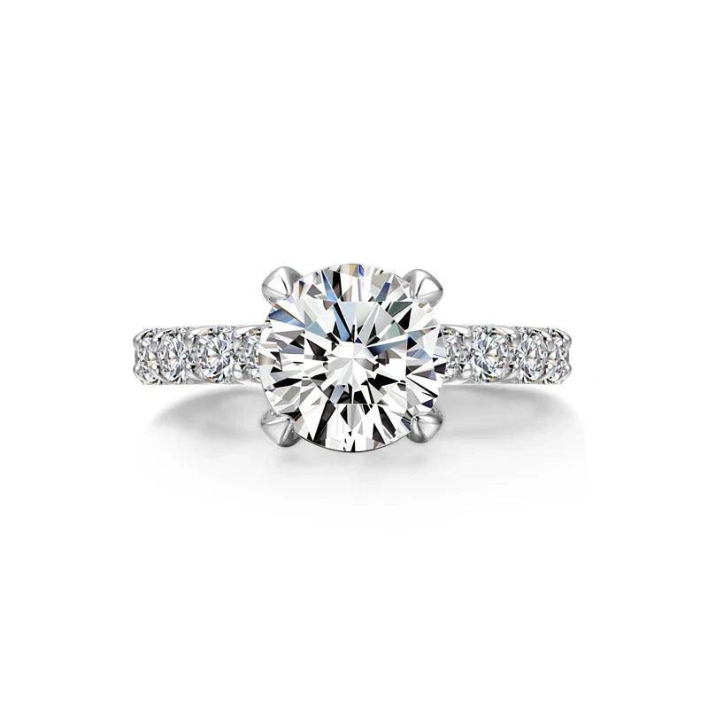 Anel Noivado Banhado a Ouro Branco 18k - Sundian