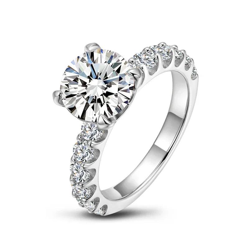 Anel Noivado Banhado a Ouro Branco 18k - Sundian