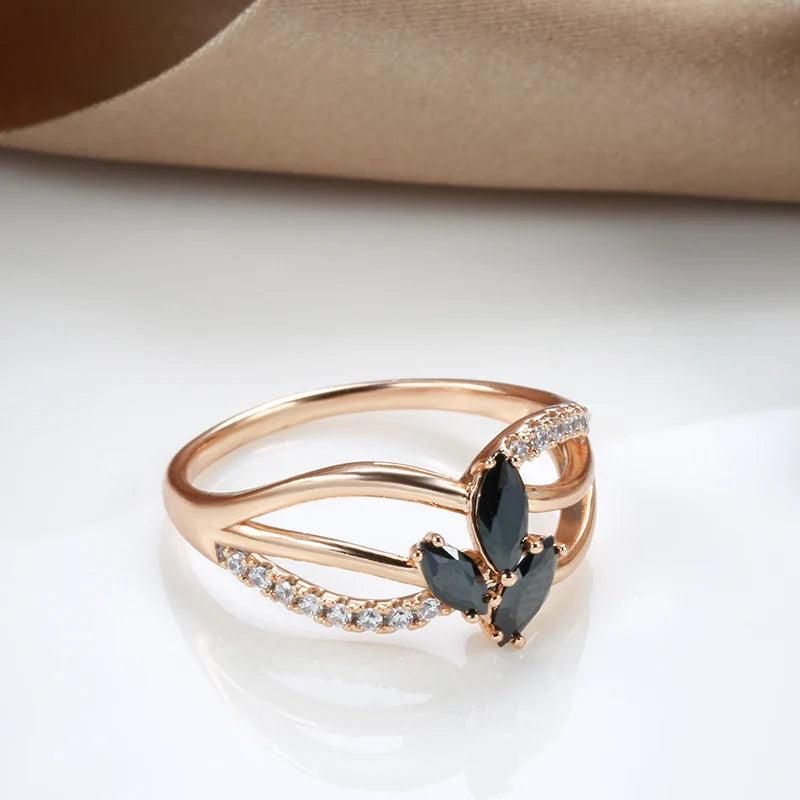 Anel Três Folhas Rosé - Sundian