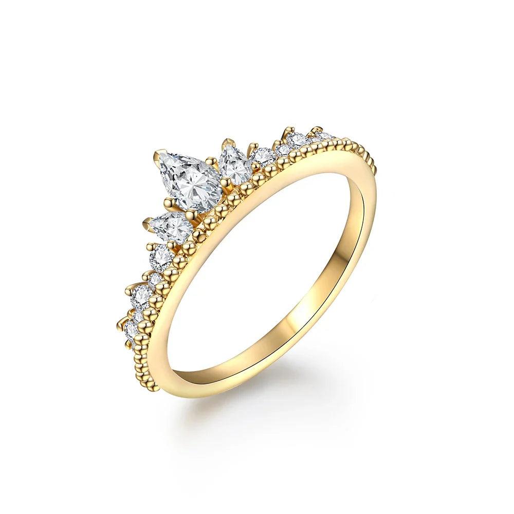 Anel Cravejado com Pedras Moissanite - Sundian