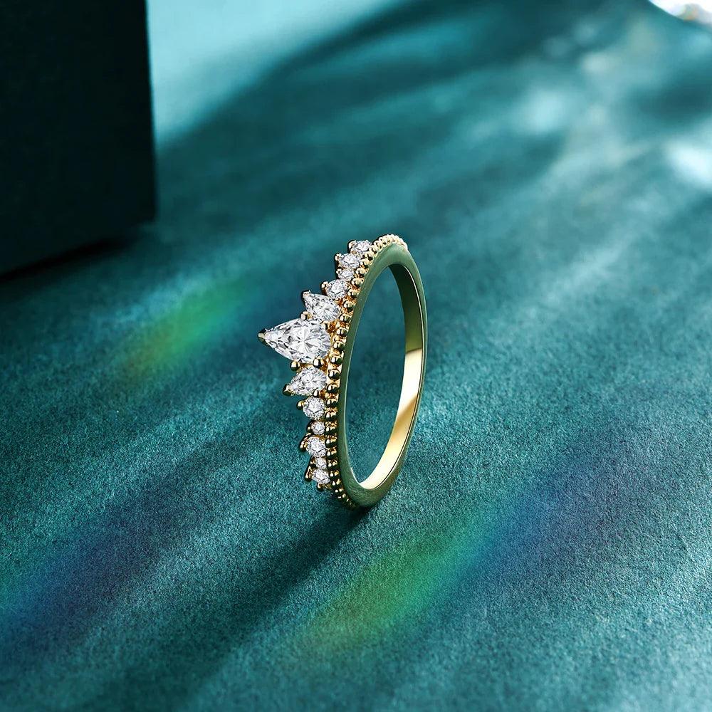 Anel Cravejado com Pedras Moissanite - Sundian