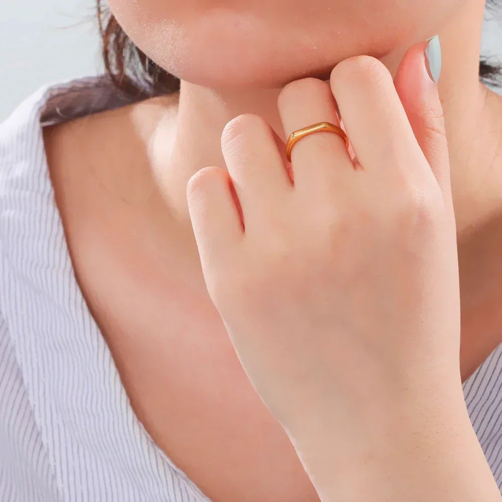 Anel Diana Banhado em Ouro 18k – Simplesmente irresistível - Sundian