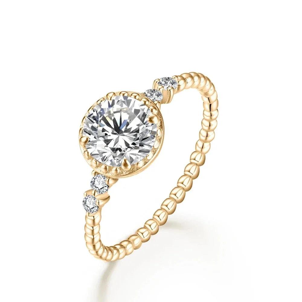 Anel Irregular com Moissanite - Sundian