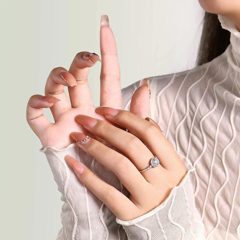 Anel Irregular com Moissanite - Sundian
