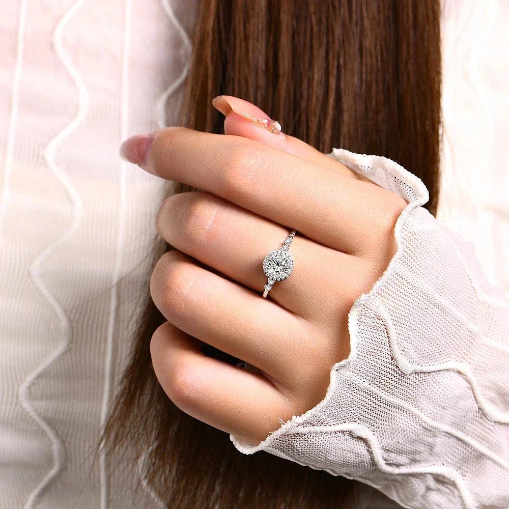 Anel Irregular com Moissanite - Sundian