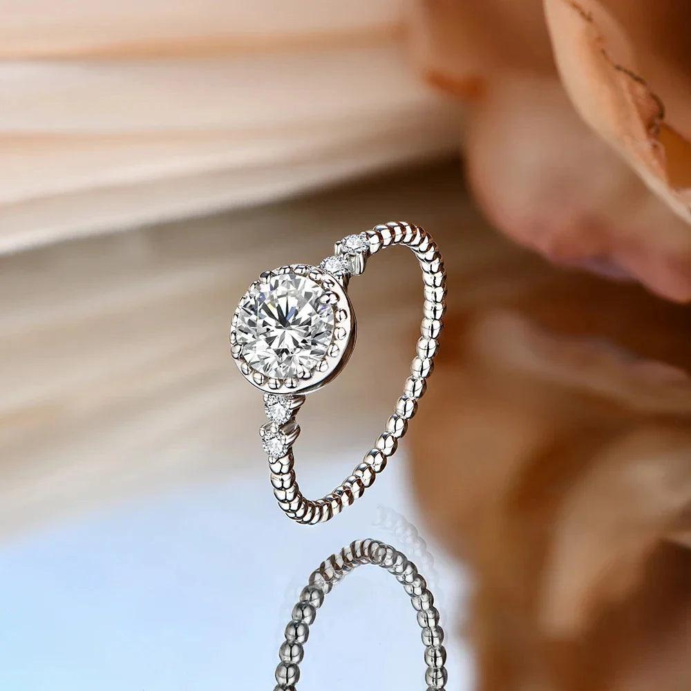 Anel Irregular com Moissanite - Sundian