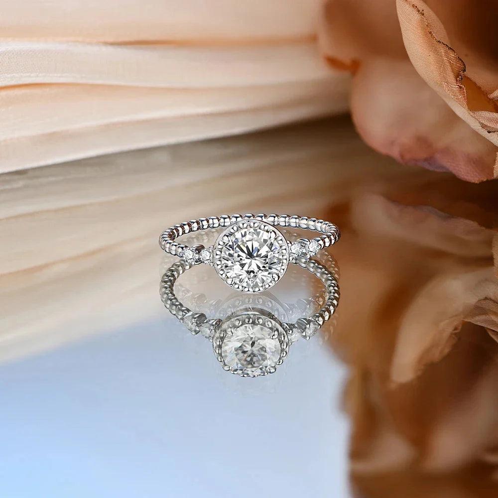 Anel Irregular com Moissanite - Sundian
