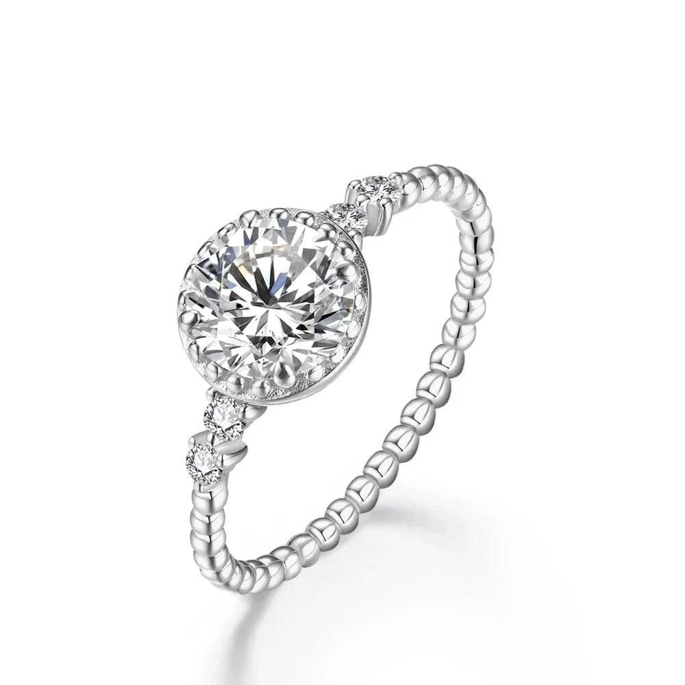 Anel Irregular com Moissanite - Sundian