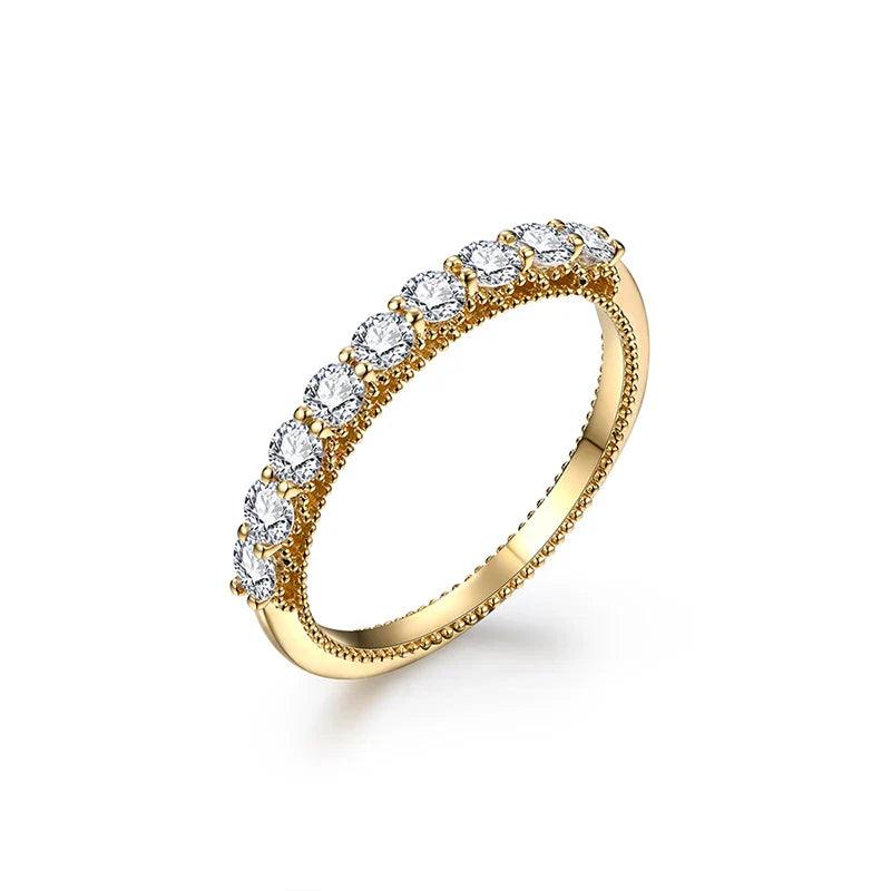 Anel Meia-Aliança Banhado a Ouro 18k - Sundian