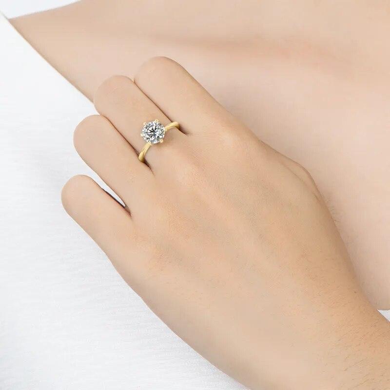 Anel Solitário Banhado a Ouro 18k - Sundian
