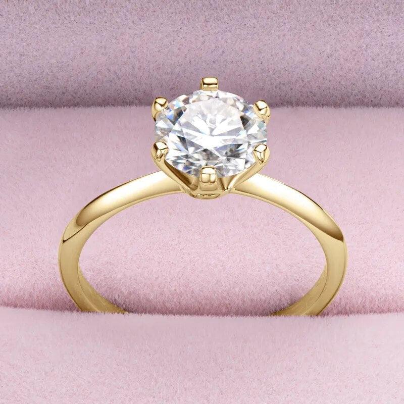 Anel Solitário Banhado a Ouro 18k - Sundian