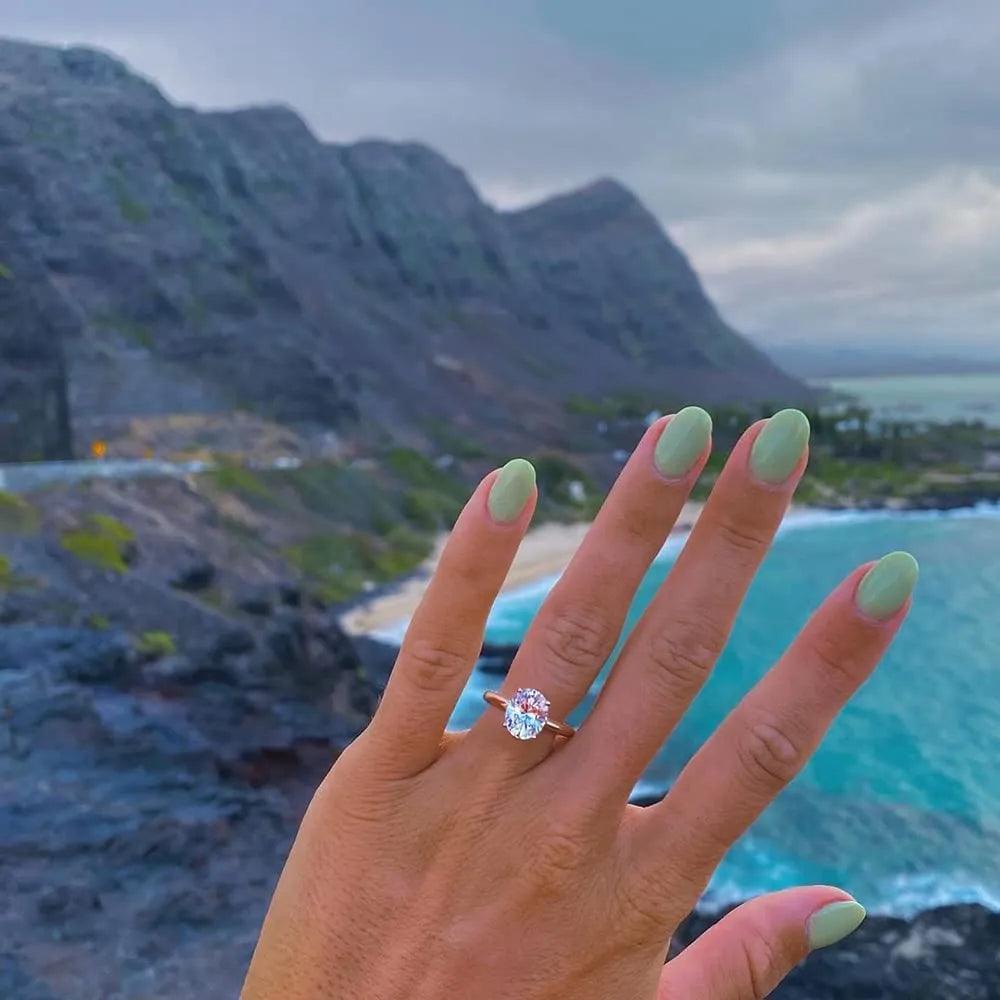 Anel Solitário Moissanite - Sundian