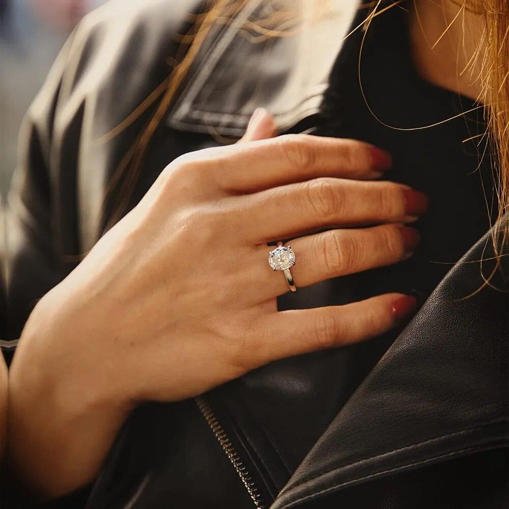 Anel Solitário Moissanite - Sundian