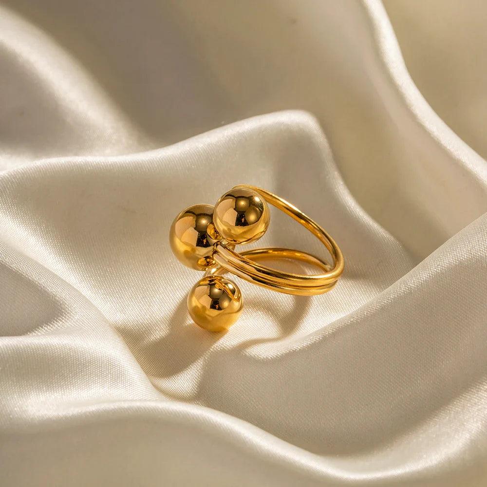 Anel Triplo Banhado a Ouro 18k - Sundian