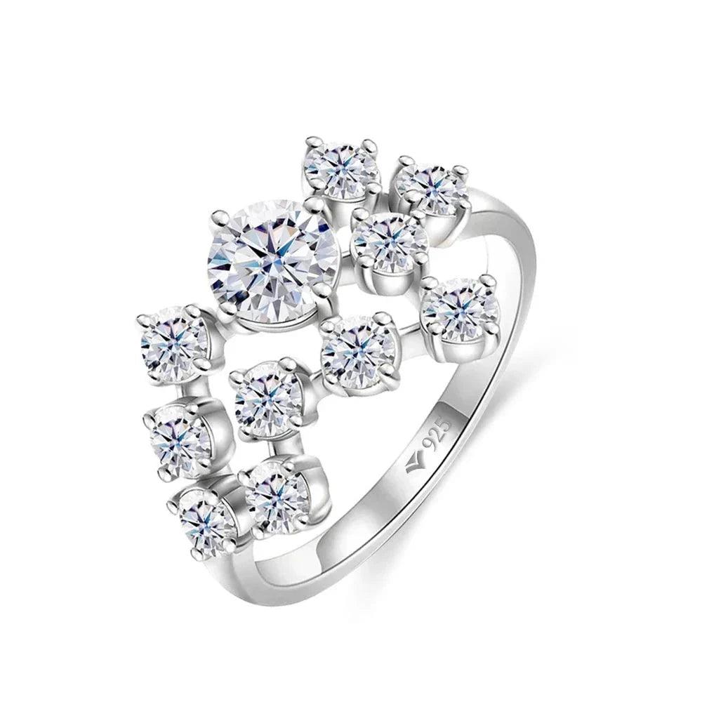 Anel com Multi Moissanite - Sundian