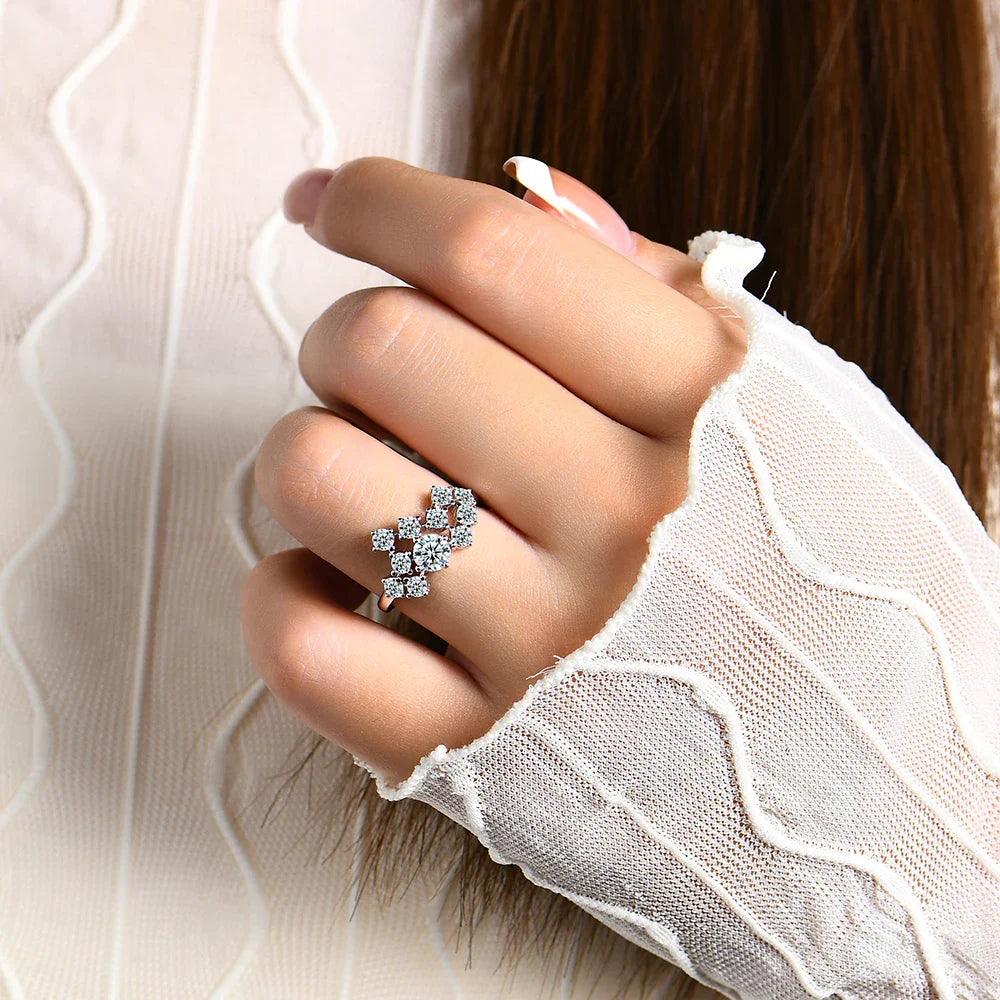 Anel com Multi Moissanite - Sundian