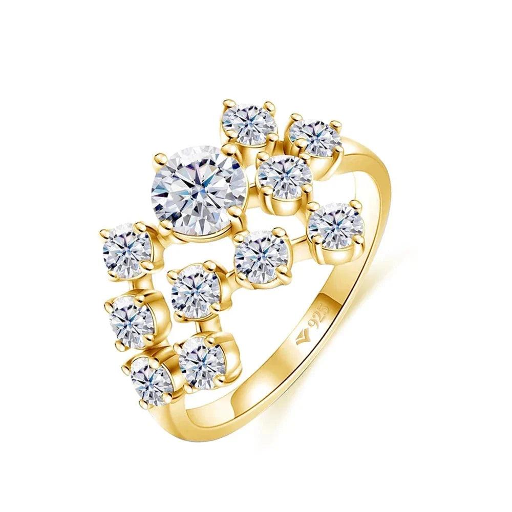 Anel com Multi Moissanite - Sundian