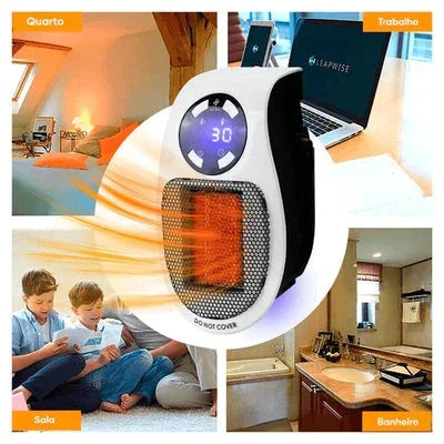 Aquecedor Elétrico Portátil para Tomada com Controle Remoto - WarmEase - Sundian