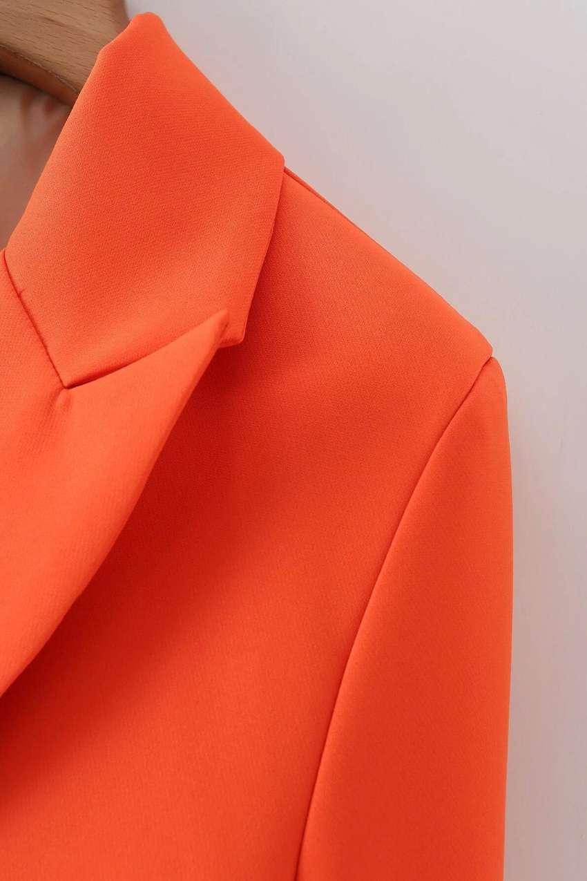 Blazer Alfaiataria Laranja Botão Simples – Versátil, leve e muito estiloso - Sundian