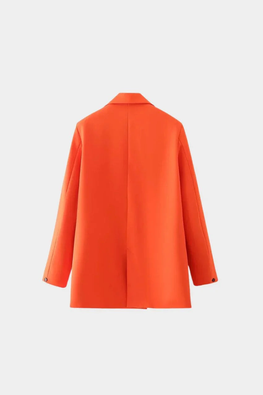 Blazer Alfaiataria Laranja Botão Simples – Versátil, leve e muito estiloso - Sundian