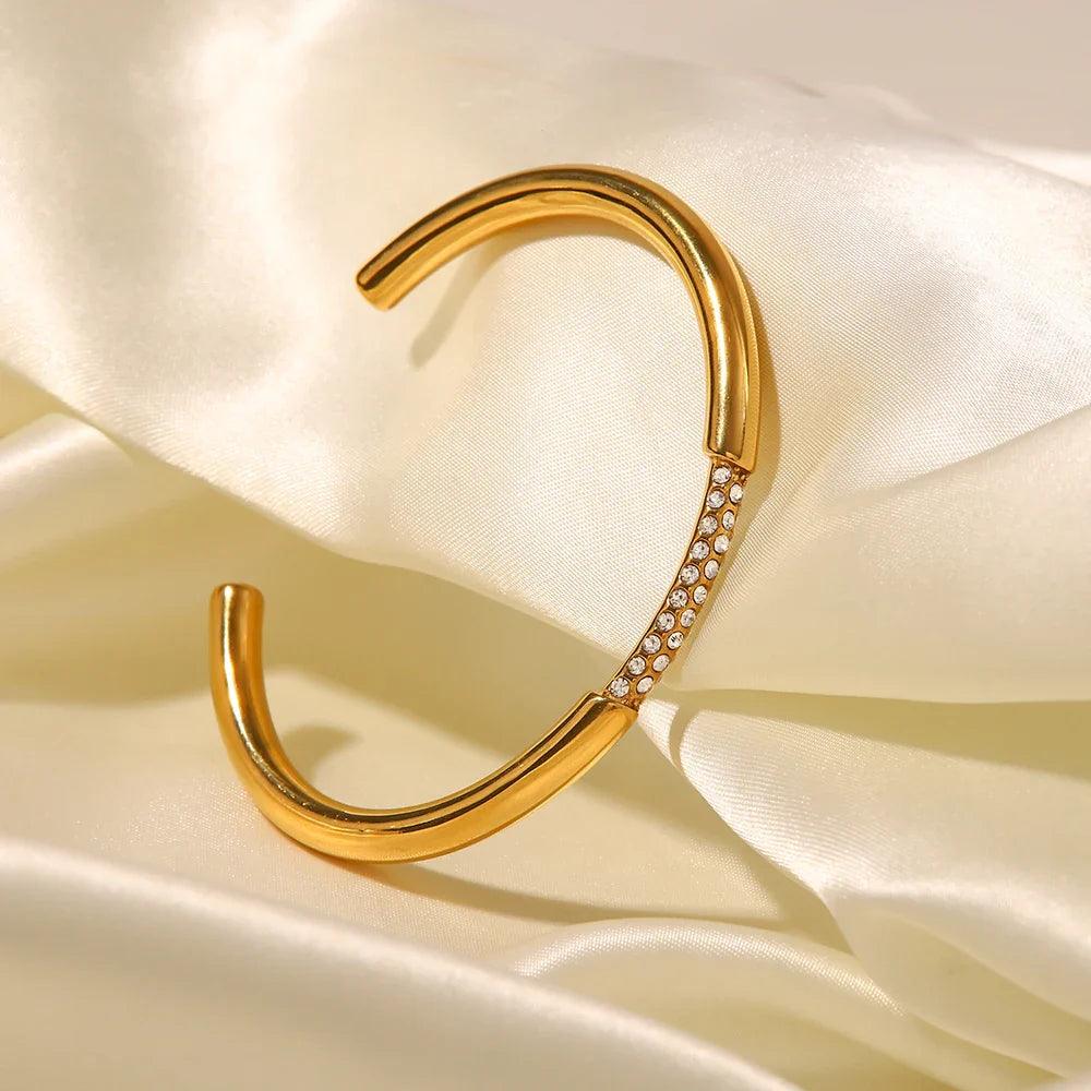 Bracelete com Zircônias Banhado a Ouro 18K - Sundian - Sundian