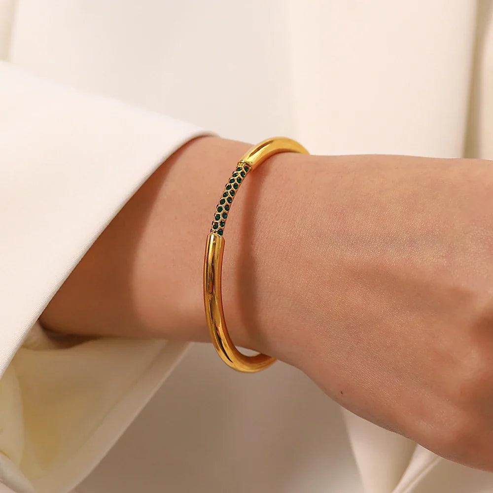 Bracelete com Zircônias Banhado a Ouro 18K - Sundian - Sundian