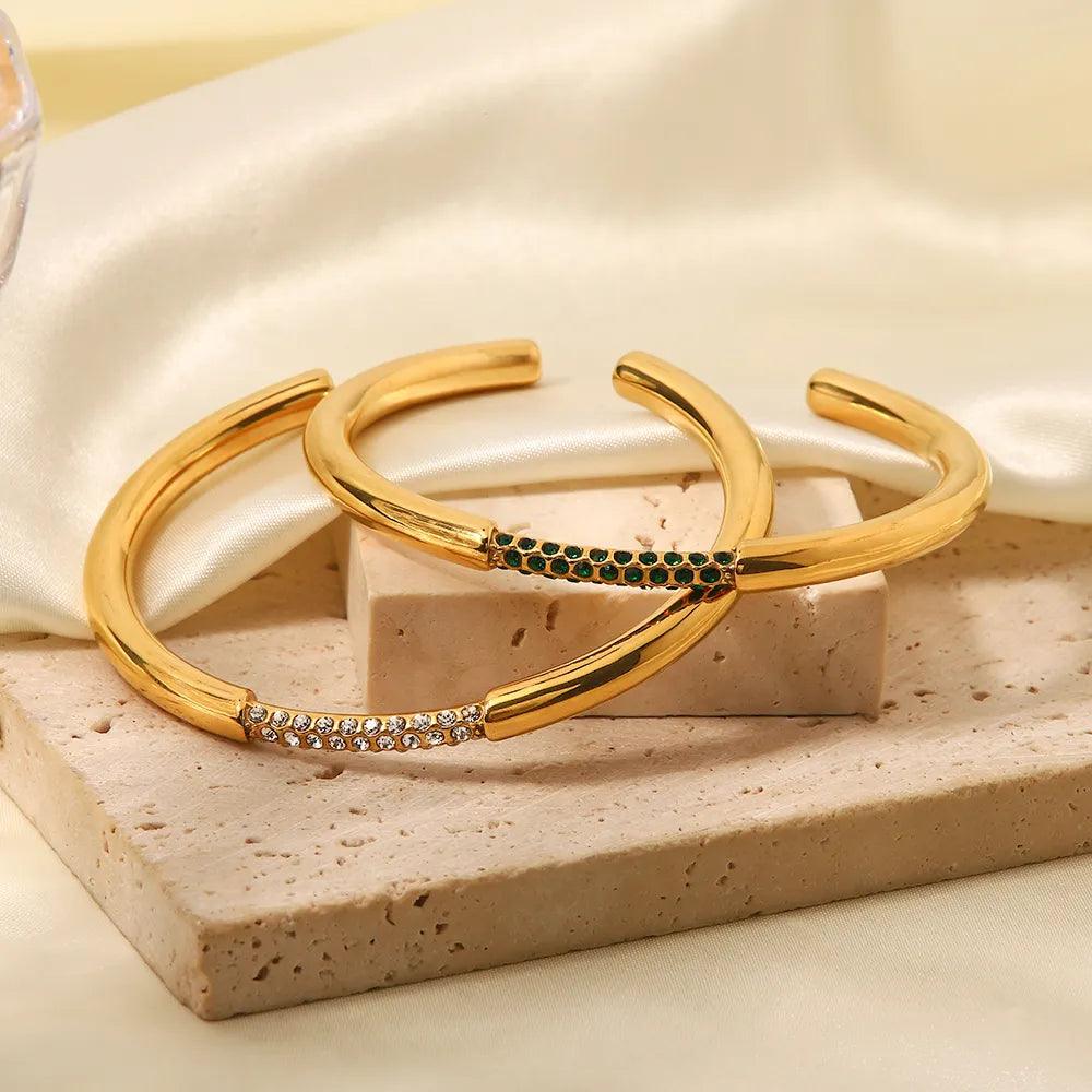 Bracelete com Zircônias Banhado a Ouro 18K - Sundian - Sundian