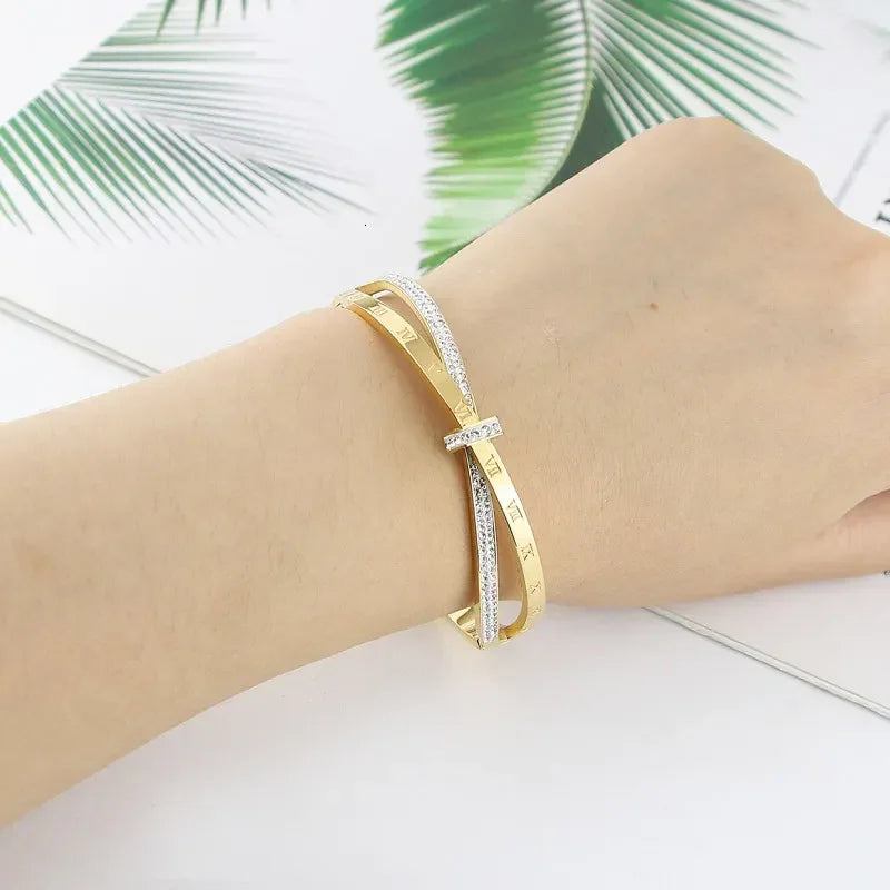 Pulsera Estela bañada en oro de 18 quilates: ideal para cualquier ocasión.