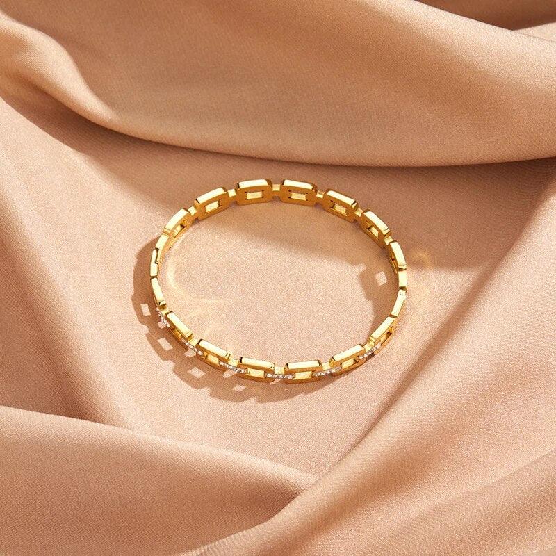 Bracelete Geométrico com Zircônias - Sundian - Sundian