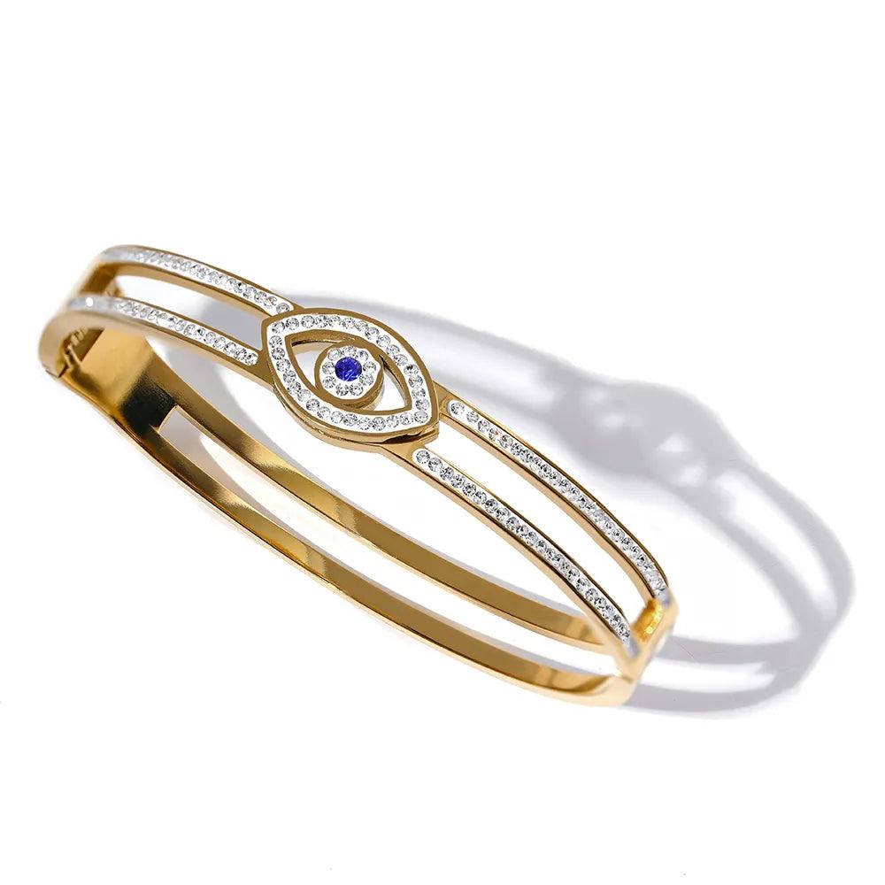 Bracelete Olho Grego Com Zircônias Gravejadas - Sundian - Sundian