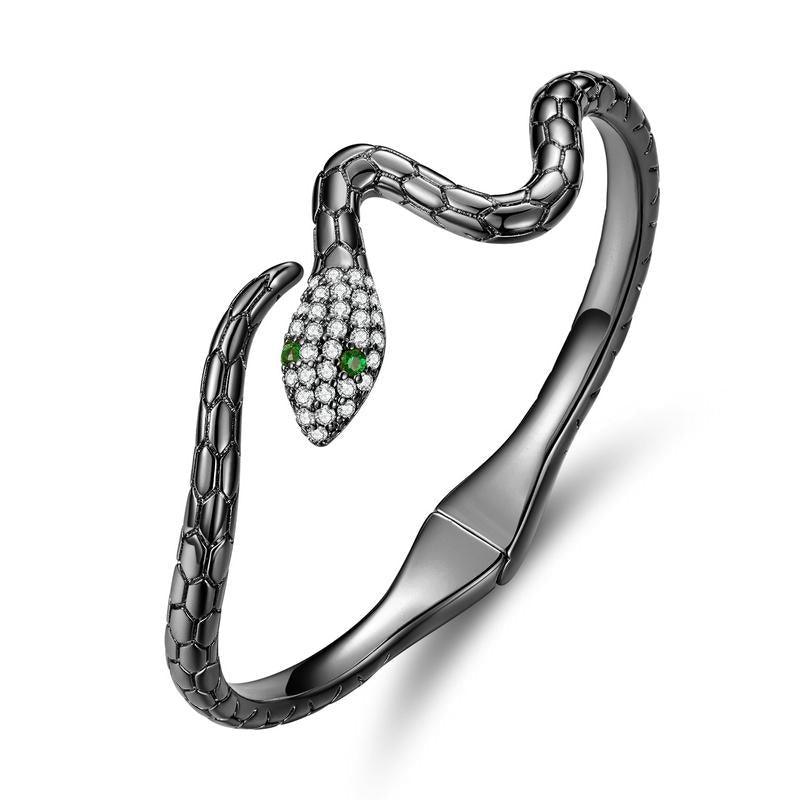 Bracelete Serpente Cravejado com Zircônias - Sundian - Sundian