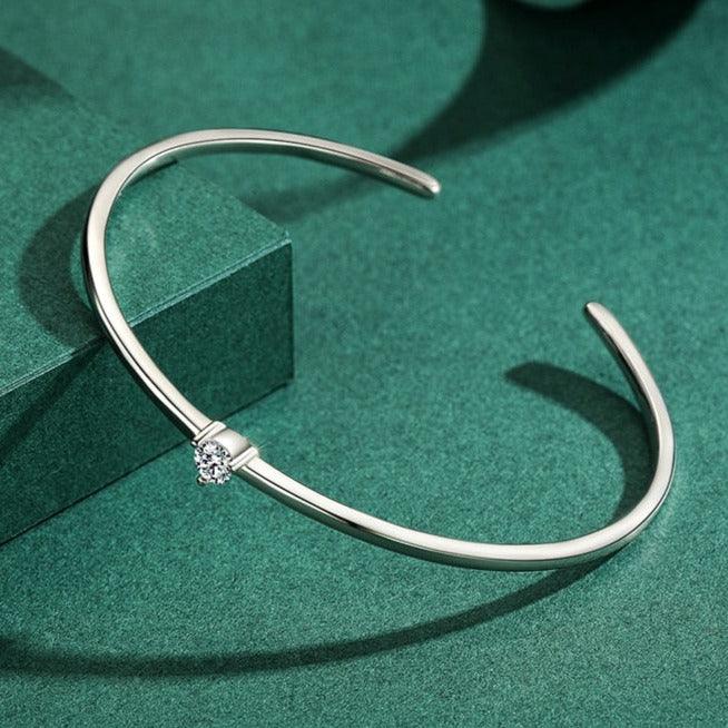 Bracelete Solitário Coração de Zircônia Prata - Sundian - Sundian