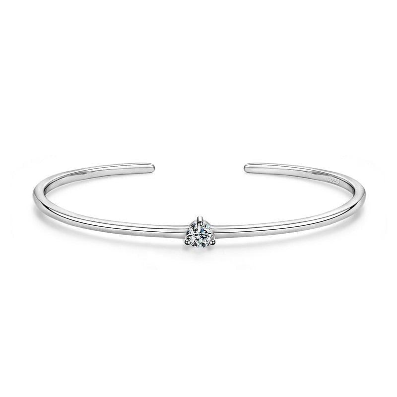 Bracelete Solitário Coração de Zircônia Prata - Sundian - Sundian