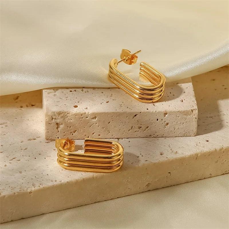Brinco Triplo Banhado a Ouro 18k - Sundian - Sundian